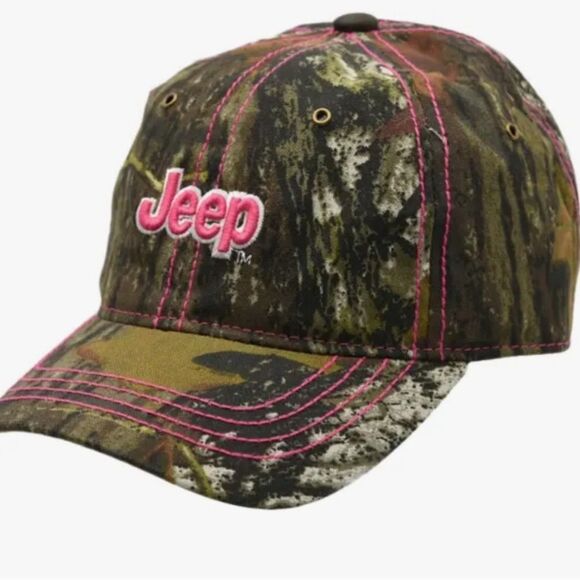 Jeep Camo Hat with Pink Stitching OSFM adjustable baseball cap - Picture 2 of 5